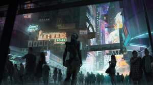 Strigiformes Cyberpunk Dystopian Futuristic City Digital Art Artwork 3840x1635 Wallpaper