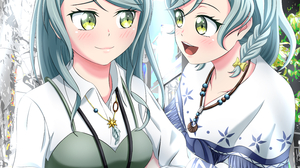 Two Women Twins Anime Anime Girls BanG Dream Hikawa Hina Hikawa Sayo Long Hair Shoulder Length Hair  2966x4165 Wallpaper
