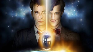 TV BBC Science Fiction TARDiS David Tennant Matt Smith Tv Series Eleventh Doctor Tenth Doctor 1440x900 Wallpaper