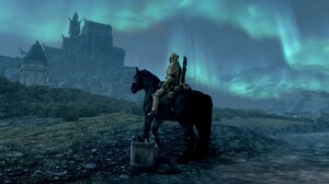 The Elder Scrolls V Skyrim Video Game Art Whiterun Bethesda Softworks Video Games CGi Horse Aurorae  1914x907 Wallpaper