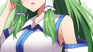 Anime Anime Girls Touhou Kochiya Sanae Long Hair Green Hair Solo Artwork Digital Art Fan Art Vertica 1024x1536 Wallpaper