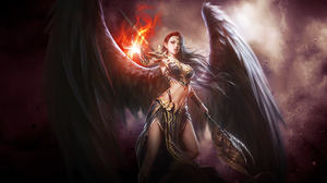 Angel Warrior Weapon Wings Woman 1920x1080 Wallpaper