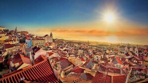 City Cityscape Coast House Lisbon Portugal Sunset 2560x1727 wallpaper
