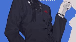 Vox Akuma Virtual Youtuber Black Nails Black Suit Anime Anime Boys Yellow Eyes Red Eyeshadow Cigaret 1000x1400 Wallpaper