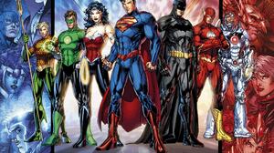 DC Comics Justice League Superman Batman Flash Cyborg DC Comics Wonder Woman Green Lantern Aquaman H 3840x2970 Wallpaper