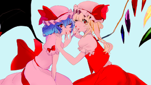 Touhou Remilia Scarlet Flandre Scarlet Anime Girls 2500x1000 Wallpaper