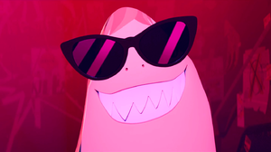 Animated Movie Cartoon Nimona Glasses HUMOR Sunglasses Teeth Film Stills Smiling 1920x804 Wallpaper