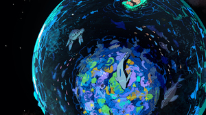 Anime Girls Anime Water Animals Turtle Whale Fish Swimming 1309x1763 Wallpaper