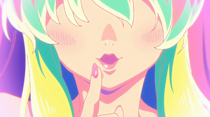 Urusei Yatsura Lum Invader Anime Girls Hair Covering Eyes Lips Blush Blushing Anime Screenshot 3840x2160 Wallpaper