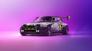 Renault Concept Cars Renault R5 Turbo French Cars Minimalism Car Simple Background Front Angle View 3840x2160 Wallpaper