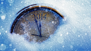 New Year Clock Ice 4000x2250 Wallpaper