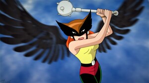 Hawkgirl Dc Comics Shayera Hol Wings Mace Helmet 1920x1080 Wallpaper