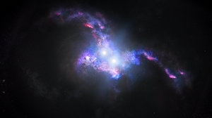 Double Quasars Nebula Space Core Stars Galaxy Digital Digital Art CGi 3840x2160 Wallpaper