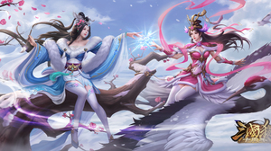 Game Characters Three Kingdoms Video Game Girls Video Game Art Artwork Swan Animals 8000x3914 Wallpaper