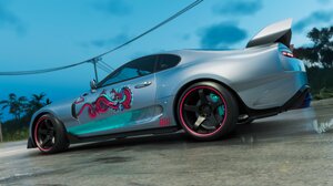 The Crew Car Toyota Supra Screen Shot Hawaii Night Tuning CGi Video Game Art Vehicle Side View Taill 3840x2160 wallpaper