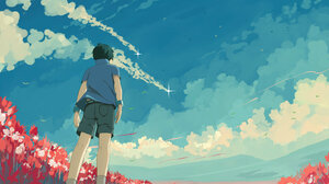 Artwork Anime Boys Clouds Anime 3467x2167 Wallpaper