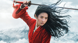 Actress Black Hair Chinese Liu Yifei Model Mulan Sword 5120x2880 wallpaper