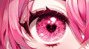 Anime Anime Girls Closeup Eyes Pink Eyes Pink Hair 2870x1797 Wallpaper