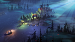 PC Gaming Video Games The Flame In The Flood Survival River Night Raft Dog 2500x1406 Wallpaper