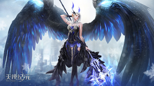 Games Posters Fantasy Girl Fantasy Art Digital Art Wings Weapon 1920x1080 Wallpaper