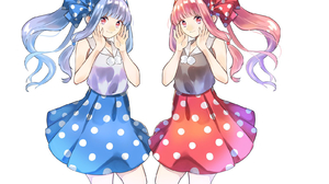 Anime Anime Girls Voiceroid Kotonoha Aoi Kotonoha Akane Long Hair Twins Blue Hair Pink Hair Artwork  1598x1084 Wallpaper