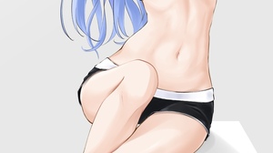 Anime Anime Girls Digital Art Artwork 2D Portrait Display Vertical Chaesu Blue Hair Blue Eyes T Shir 870x1972 Wallpaper