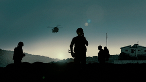 Soldier Silhouette Helicopters Dawn Lens Flare Military 1920x1080 Wallpaper