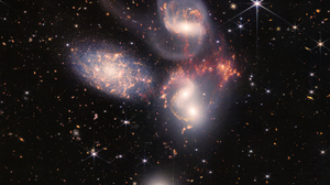 James Webb Space Telescope Stephans Quintet Space NASA Stars 3840x3840 Wallpaper