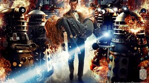 Dalek Doctor Who Explosion Fire Robot Situation 1680x1050 Wallpaper
