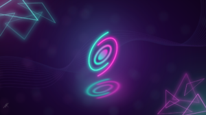 Neon Abstract Symbols Triangle Vector Simple Background 1920x1080 Wallpaper