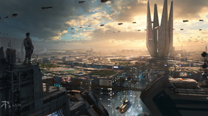 Building City Cityscape Futuristic Titanfall 2 2555x1333 Wallpaper