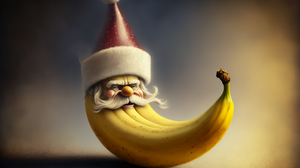 Ai Art Santa Claus Bananas Humor Moustache Christmas 3060x2048 Wallpaper
