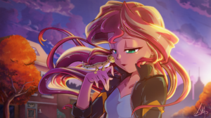 Redhead Green Eyes Lizard Sunset Shimmer Two Toned Hair Red Hair 2000x1125 Wallpaper