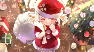 Genshin Impact Klee Genshin Impact Christmas Christmas Tree Presents Santa Costume Christmas Ornamen 3958x3208 Wallpaper