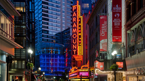 Photography Trey Ratcliff Cityscape Night Lights Building Theater Massachusetts USA Boston 7680x4320 Wallpaper