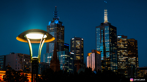City Cityscape Melbourne Night Photography Building Skyscraper 1920x1080 Wallpaper