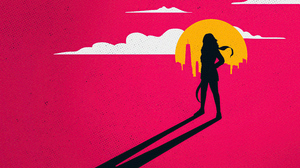 Ms Marvel Minimalism Pink Background Simple Background Superheroines Digital Art Women Shadow Silhou 3840x2160 Wallpaper
