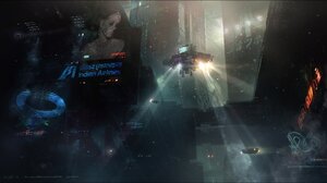 George Hull Science Fiction Blade Runner 2049 Digital Art Flying Car Skyscraper Megastructure Lights 2500x1351 wallpaper
