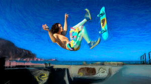 3D CGi Digital Art Render Shaders Skateboarding Skateboard Skatepark Beach Artwork 3840x2160 Wallpaper