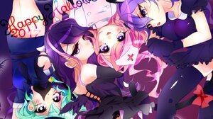 Halloween Anime Anime Girls Digital Art Artwork Fan Art Yu Gi Oh ARC V Yu Gi Oh Kurosaki Ruri Long H 1400x1000 Wallpaper