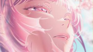 Yunillust Anime Women Digital Art Artwork Illustration Face Portrait Short Hair Closeup Anime Girls  2505x3000 Wallpaper