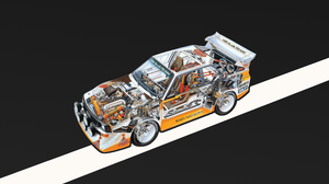 Audi Audi Sport Quattro S1 Car Engine Engineering Rally Rally Cars Simple Background Dark Cross Sect 2256x1504 Wallpaper