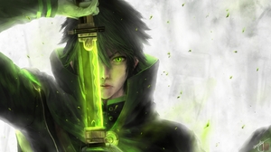 Black Hair Boy Glow Green Eyes Katana Seraph Of The End Sword Weapon Y Ichir Hyakuya 1920x1080 Wallpaper