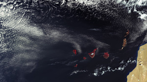 Space Earth Clouds Island Sea Photography Nature ESA Canary Islands Spain Satellite Photo Satellite  2197x2180 Wallpaper
