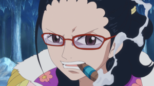 Tashigi One Piece One Piece Anime Girls Cigars Smoking Glasses Closeup Face Ice Smoke Anime Anime Sc 5760x3240 wallpaper