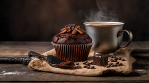 Ai Art Coffee Steam Vapor Chocolate Muffins Coffee Cup Still Life Cupcakes 3060x2048 Wallpaper