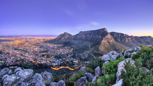 Landscape Hill South Africa Mountains Town Cape Town 1920x1080 Wallpaper