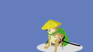 Cheems Samurai Katana Doge Dog Memes Minimalism Simple Background 1920x1080 Wallpaper
