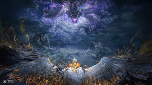 Fire Thunder Storm Dragon Birds Artwork Digital Art Xision 4096x2303 Wallpaper