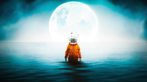 Astronaut World Planet Moon Moon Artist Adobe Photoshopped 1920x1080 wallpaper